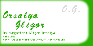 orsolya gligor business card